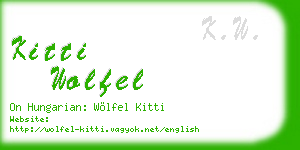 kitti wolfel business card